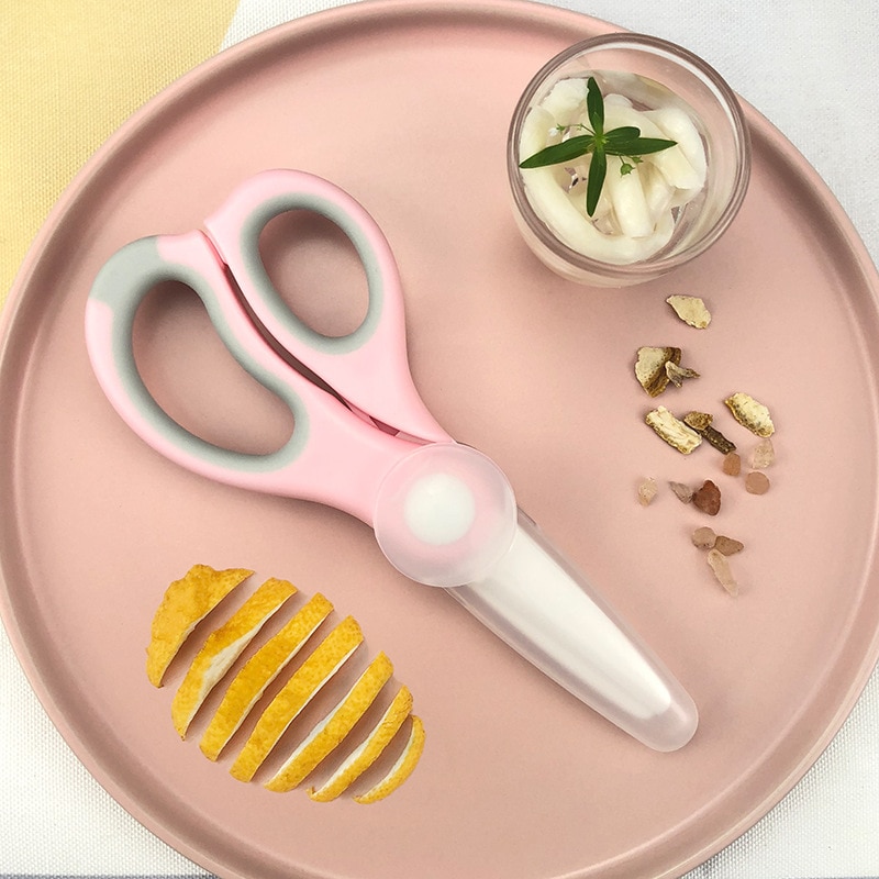 Ceramic Handle Baby Food Scissor